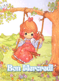 Gif animé Bon mercredi balançoire